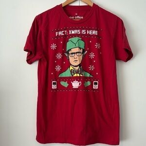 The Office dwight Christmas red t shirt size M